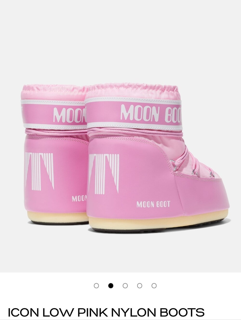 Moon Boots Low Icon Boots Pink Size Girls US 3 - 4.5 EU 33 - 35